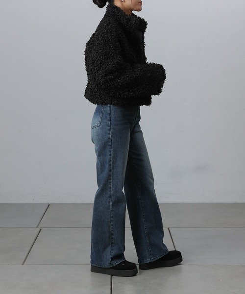 COLONY 2139（コロニートゥーワンスリーナイン）の「プードルフェイクファースタンドZIPブルゾン（ブルゾン・レディース・ブラック/ライトグレー/モカ・FREE）」の8枚目の写真