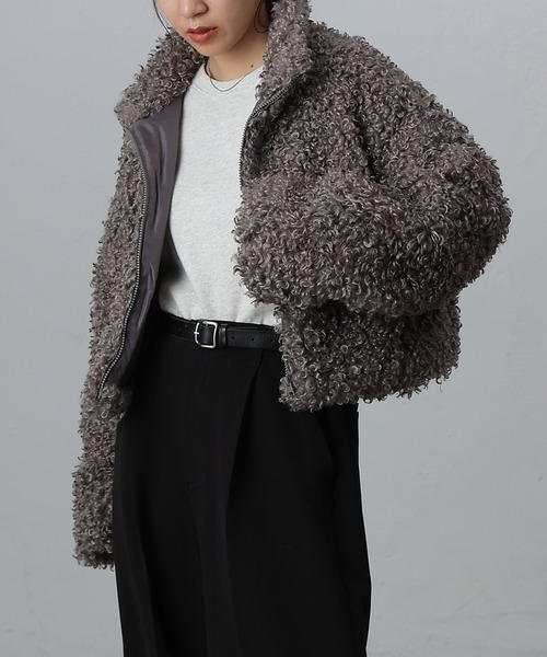 COLONY 2139（コロニートゥーワンスリーナイン）の「プードルフェイクファースタンドZIPブルゾン（ブルゾン・レディース・ブラック/ライトグレー/モカ・FREE）」の20枚目の写真