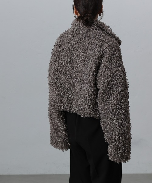 COLONY 2139（コロニートゥーワンスリーナイン）の「プードルフェイクファースタンドZIPブルゾン（ブルゾン・レディース・ブラック/ライトグレー/モカ・FREE）」の22枚目の写真