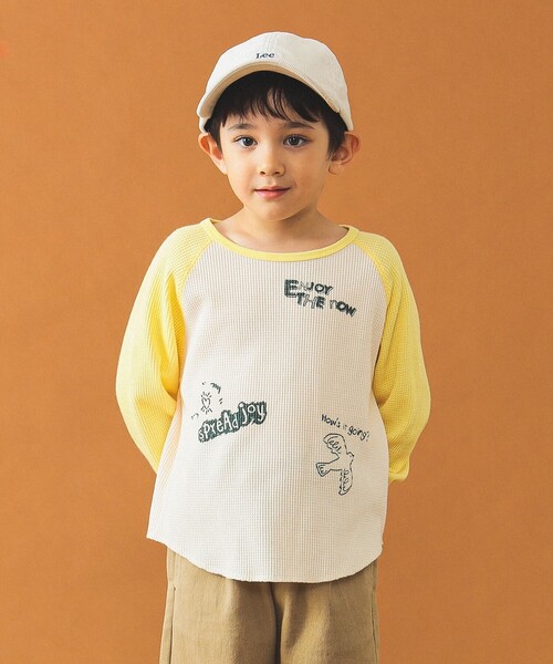B:MING by BEAMS（ビーミングバイビームス）の「サーマル ラグラン ロングスリーブ Tシャツ（110～140cm）（Tシャツ/カットソー・キッズ・イエロー/グリーン・120/110/100/140/130）」の3枚目の写真