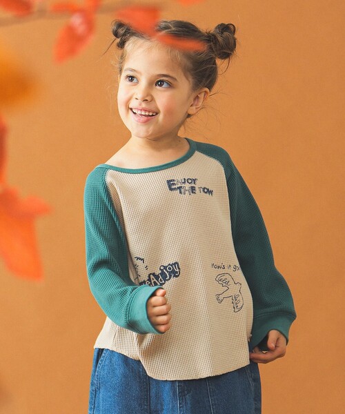 B:MING by BEAMS（ビーミングバイビームス）の「サーマル ラグラン ロングスリーブ Tシャツ（110～140cm）（Tシャツ/カットソー・キッズ・イエロー/グリーン・120/110/100/140/130）」の5枚目の写真