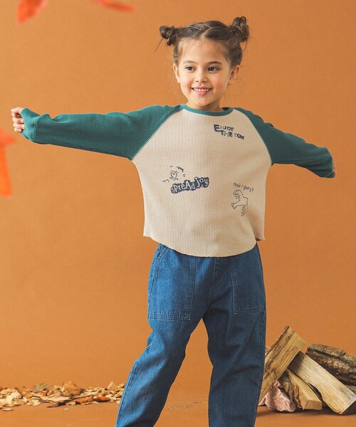 B:MING by BEAMS（ビーミングバイビームス）の「サーマル ラグラン ロングスリーブ Tシャツ（110～140cm）（Tシャツ/カットソー・キッズ・イエロー/グリーン・120/110/100/140/130）」の8枚目の写真