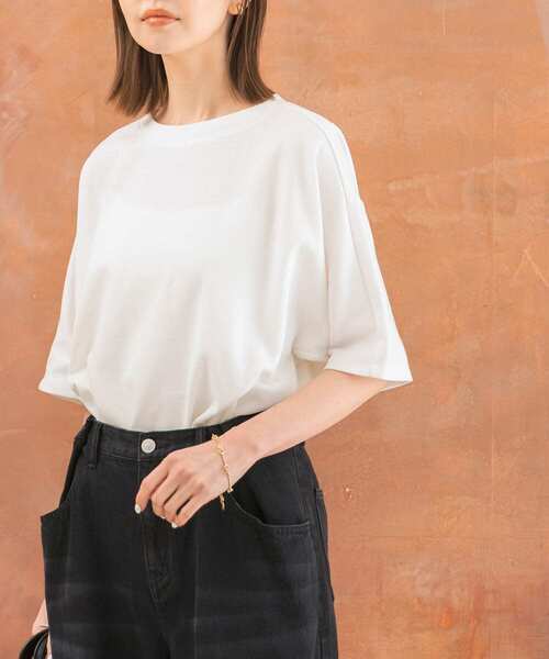 URBAN RESEARCH ROSSO WOMEN(アーバンリサーチ ロッソ)の「バックコクーンプルオーバー(Tシャツ/カットソー・レディース・チャコールグレー/オレンジ/オフホワイト・FREE)」の2枚目の写真