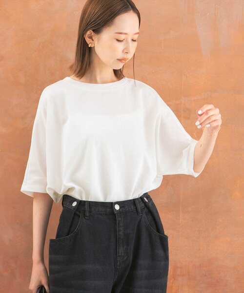 URBAN RESEARCH ROSSO WOMEN(アーバンリサーチ ロッソ)の「バックコクーンプルオーバー(Tシャツ/カットソー・レディース・チャコールグレー/オレンジ/オフホワイト・FREE)」の4枚目の写真