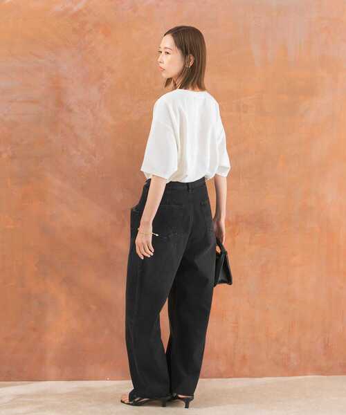 URBAN RESEARCH ROSSO WOMEN(アーバンリサーチ ロッソ)の「バックコクーンプルオーバー(Tシャツ/カットソー・レディース・チャコールグレー/オレンジ/オフホワイト・FREE)」の8枚目の写真