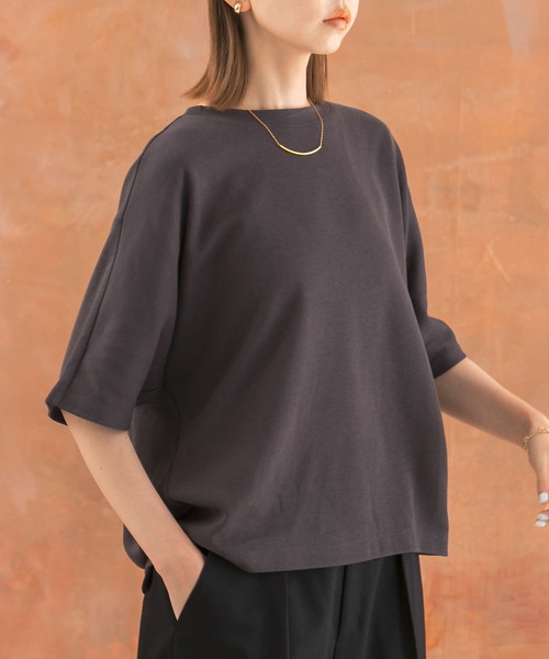 URBAN RESEARCH ROSSO WOMEN(アーバンリサーチ ロッソ)の「バックコクーンプルオーバー(Tシャツ/カットソー・レディース・チャコールグレー/オレンジ/オフホワイト・FREE)」の9枚目の写真