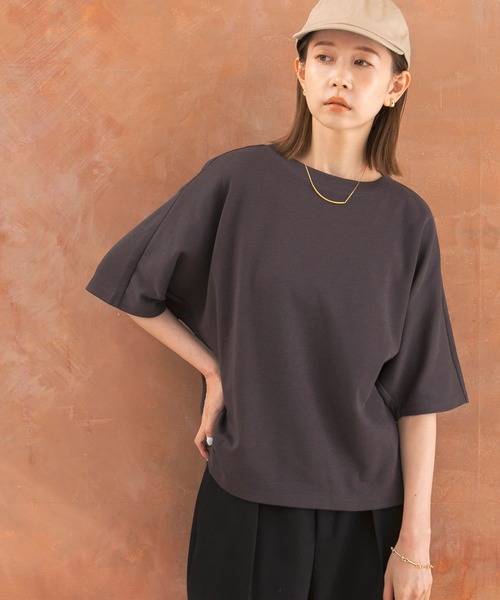 URBAN RESEARCH ROSSO WOMEN(アーバンリサーチ ロッソ)の「バックコクーンプルオーバー(Tシャツ/カットソー・レディース・チャコールグレー/オレンジ/オフホワイト・FREE)」の11枚目の写真