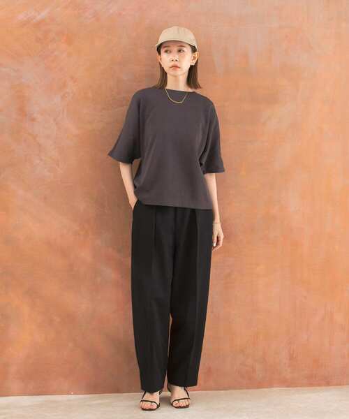 URBAN RESEARCH ROSSO WOMEN(アーバンリサーチ ロッソ)の「バックコクーンプルオーバー(Tシャツ/カットソー・レディース・チャコールグレー/オレンジ/オフホワイト・FREE)」の13枚目の写真