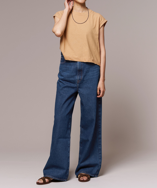 IENA LA BOUCLE（イエナラブークル）の「NEEDBY heritage/ニードバイヘリテージ KYLIE KOJIMA DK BLUE N1C101337KDB（デニムパンツ・レディース・ライトブルー・26/25/24/23）」の10枚目の写真