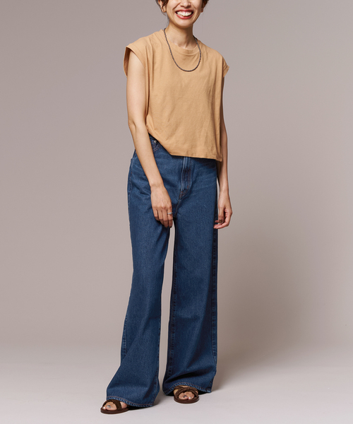 IENA LA BOUCLE（イエナラブークル）の「NEEDBY heritage/ニードバイヘリテージ KYLIE KOJIMA DK BLUE N1C101337KDB（デニムパンツ・レディース・ライトブルー・26/25/24/23）」の19枚目の写真