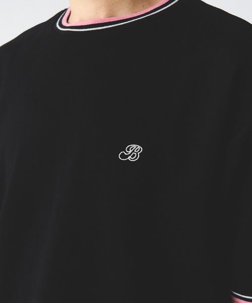 Adoon plain(アドーンプレーン)の「鹿の子ワンポイント刺繍Tシャツ(Tシャツ/カットソー・メンズ・ベージュ/ブラック・MEDIUM/LARGE)」の3枚目の写真