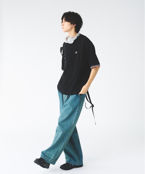 Adoon plain(アドーンプレーン)の「鹿の子ワンポイント刺繍Tシャツ(Tシャツ/カットソー・メンズ・ベージュ/ブラック・MEDIUM/LARGE)」の22枚目の写真