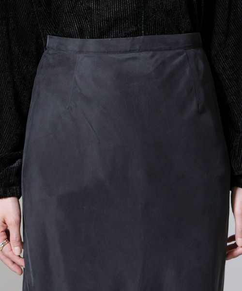 NANO universe(ナノユニバース)の「キュプラビスコースバイアススカート(スカート・レディース・ブラック/ブルーグレー/グレー系その他4・S/M)」の6枚目の写真