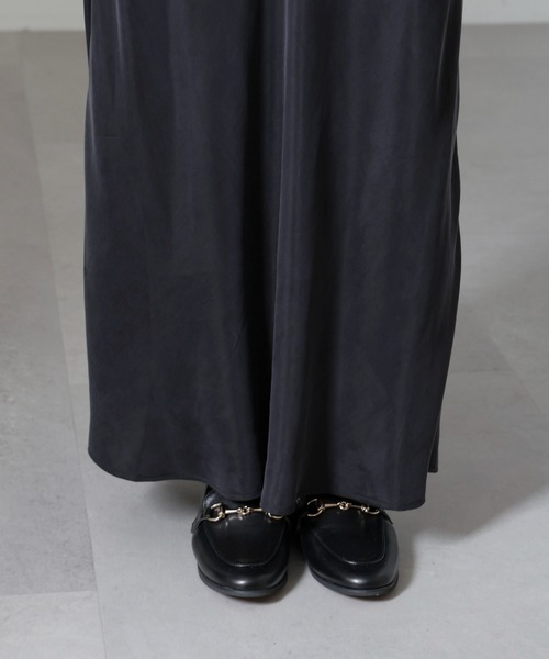 NANO universe(ナノユニバース)の「キュプラビスコースバイアススカート(スカート・レディース・ブラック/ブルーグレー/グレー系その他4・S/M)」の8枚目の写真