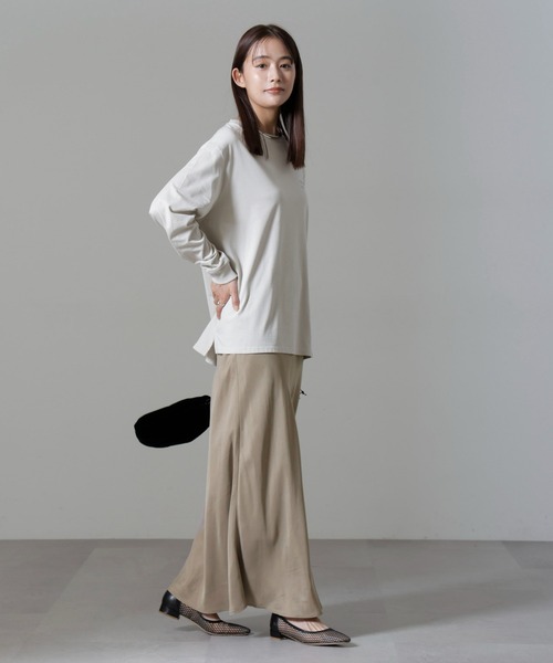 NANO universe(ナノユニバース)の「キュプラビスコースバイアススカート(スカート・レディース・ブラック/ブルーグレー/グレー系その他4・S/M)」の14枚目の写真