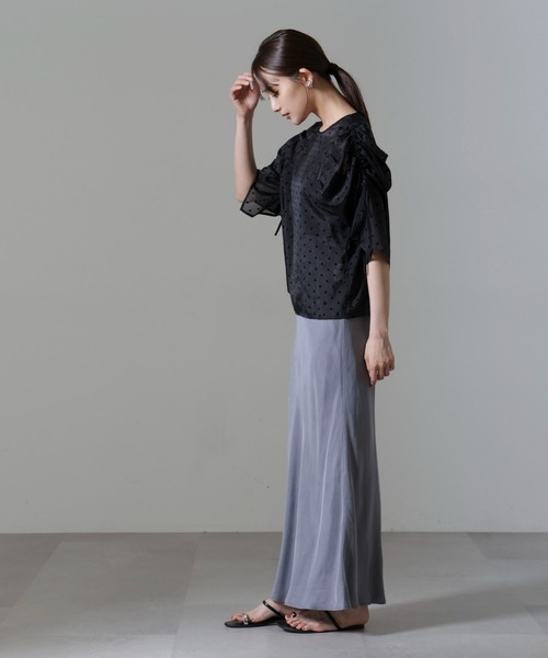 NANO universe(ナノユニバース)の「キュプラビスコースバイアススカート(スカート・レディース・ブラック/ブルーグレー/グレー系その他4・S/M)」の19枚目の写真