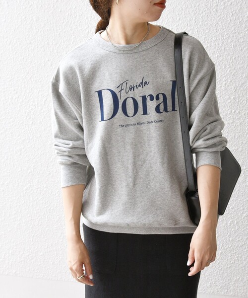 SHIPS any(シップス エニィ)の「【SHIPS any別注】THE KNiTS:〈洗濯機可能〉ロゴ クルーネック スウェット(スウェット・レディース・グレー/ナチュラル/ワインレッド・ONE SIZE)」の16枚目の写真