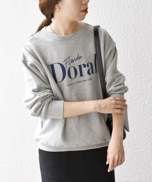SHIPS any(シップス エニィ)の「【SHIPS any別注】THE KNiTS:〈洗濯機可能〉ロゴ クルーネック スウェット(スウェット・レディース・グレー/ナチュラル/ワインレッド・ONE SIZE)」の17枚目の写真