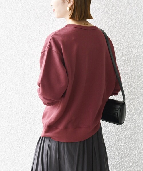 SHIPS any(シップス エニィ)の「【SHIPS any別注】THE KNiTS:〈洗濯機可能〉ロゴ クルーネック スウェット(スウェット・レディース・グレー/ナチュラル/ワインレッド・ONE SIZE)」の20枚目の写真