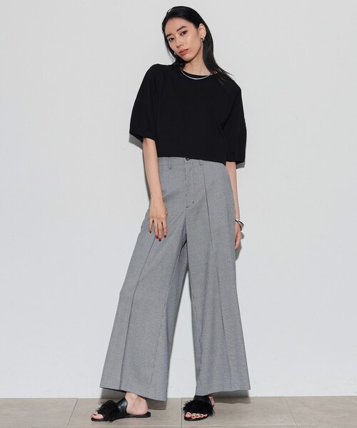 GALLEST（ギャレスト）の「◆クロップドフォルムTシャツ（Tシャツ/カットソー・レディース・ブルー/ダークグレー/ブラック・38）」の4枚目の写真