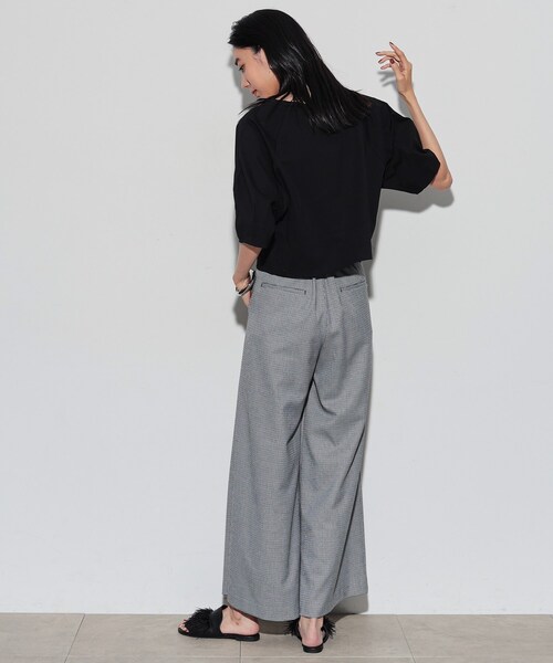 GALLEST（ギャレスト）の「◆クロップドフォルムTシャツ（Tシャツ/カットソー・レディース・ブルー/ダークグレー/ブラック・38）」の6枚目の写真