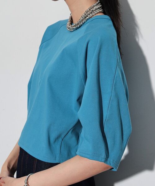 GALLEST（ギャレスト）の「◆クロップドフォルムTシャツ（Tシャツ/カットソー・レディース・ブルー/ダークグレー/ブラック・38）」の11枚目の写真