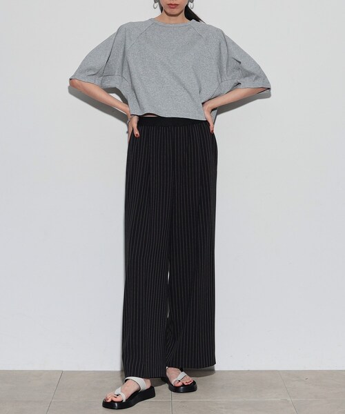 GALLEST（ギャレスト）の「◆クロップドフォルムTシャツ（Tシャツ/カットソー・レディース・ブルー/ダークグレー/ブラック・38）」の14枚目の写真