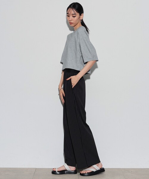 GALLEST（ギャレスト）の「◆クロップドフォルムTシャツ（Tシャツ/カットソー・レディース・ブルー/ダークグレー/ブラック・38）」の15枚目の写真