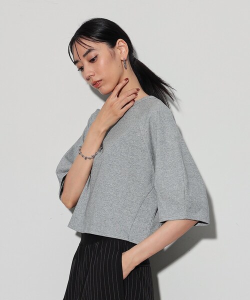 GALLEST（ギャレスト）の「◆クロップドフォルムTシャツ（Tシャツ/カットソー・レディース・ブルー/ダークグレー/ブラック・38）」の17枚目の写真