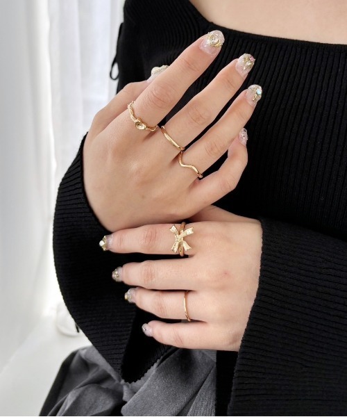 Heather（ヘザー）の「5Pアソートセットリング2　142025（リング・レディース・シルバー/ゴールド・ONE SIZE）」の2枚目の写真