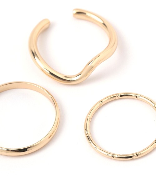 Heather（ヘザー）の「5Pアソートセットリング2　142025（リング・レディース・シルバー/ゴールド・ONE SIZE）」の3枚目の写真