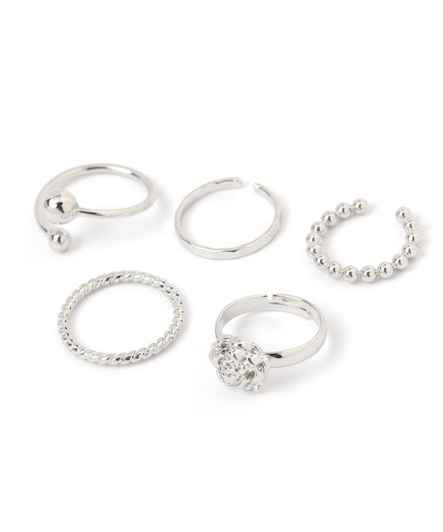 Heather（ヘザー）の「5Pアソートセットリング2　142025（リング・レディース・シルバー/ゴールド・ONE SIZE）」の9枚目の写真