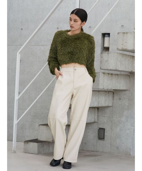 AND MARY クロップドニット VIOLETTA（ヴィオレッタ） ニット セーター バイカラーモヘア