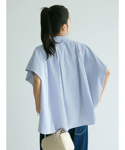 CRAFT STANDARD BOUTIQUE(クラフトスタンダードブティック)の「ステンサイドソリッドストライプブラウス②(シャツ/ブラウス・レディース・ブルー系その他6・FREE)」の5枚目の写真