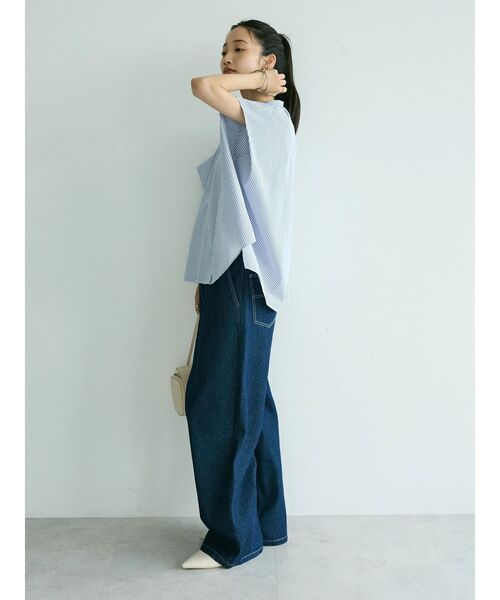 CRAFT STANDARD BOUTIQUE(クラフトスタンダードブティック)の「ステンサイドソリッドストライプブラウス②(シャツ/ブラウス・レディース・ブルー系その他6・FREE)」の11枚目の写真