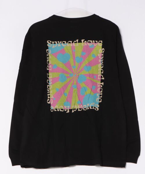 NO WAY(ノーウェイ)の「/Spread Love/オリジナルプリント L/S T(Tシャツ/カットソー・レディース・ブラック/ホワイト・LARGE/MEDIUM/SMALL)」の3枚目の写真