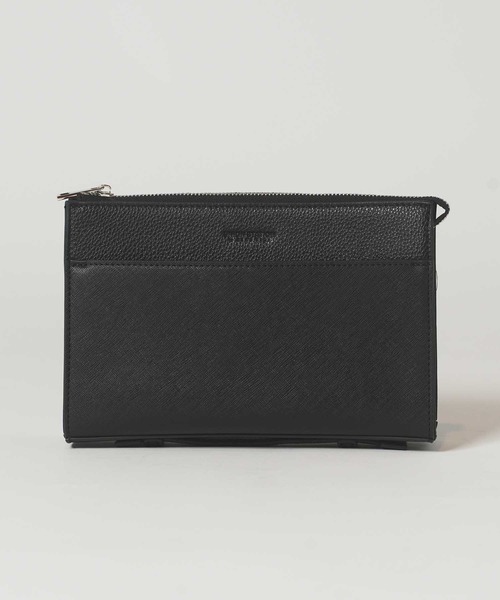 UNION STATION（ユニオンステーション）の「フェイクレザー サフィアーノ クラッチ バッグ（クラッチバッグ・メンズ・ネイビー/ブラック・FREE）」の14枚目の写真