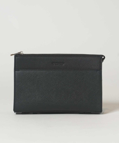 UNION STATION（ユニオンステーション）の「フェイクレザー サフィアーノ クラッチ バッグ（クラッチバッグ・メンズ・ネイビー/ブラック・FREE）」の21枚目の写真