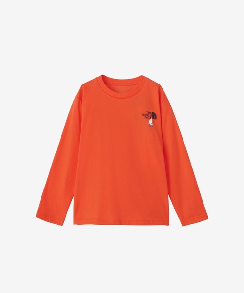 THE NORTH FACE（ザノースフェイス）の「THE NORTH FACE Kids L/S Shiretoko Toko Tee NTJ82332ST（Tシャツ/カットソー・キッズ・ホワイト/ブラック/オレンジ・120/140/100/110/130）」の6枚目の写真