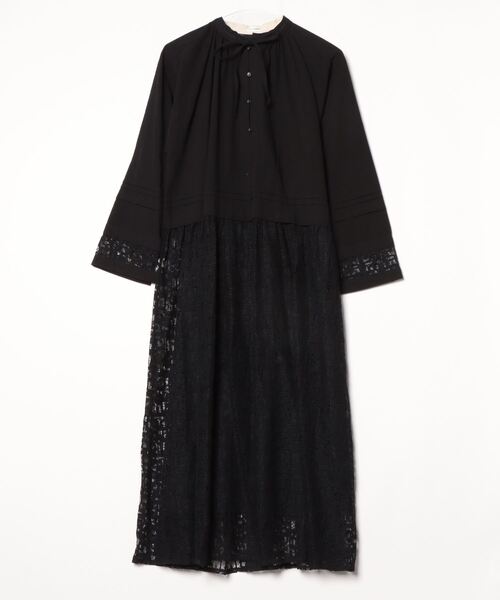 Lily Brown レースドッキングドレス ブラック Lily Brown レースドッキングドレス ブラック