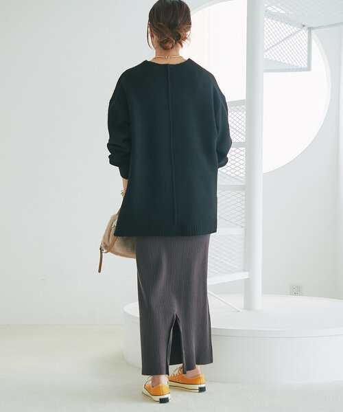 un dix cors（アンディコール）の「《柔らかく軽い着心地》ヤクライクVネックニット（ニット/セーター・レディース・グレー/ブラック/ホワイト系その他/パープル/イエロー・FREE）」の9枚目の写真