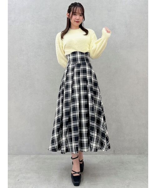 dazzlin（ダズリン）の「2wayシャギーミニニットトップス（ニット/セーター・レディース・イエロー/パープル/モカ/ピンク/オフホワイト/チャコールグレー・FREE）」の21枚目の写真