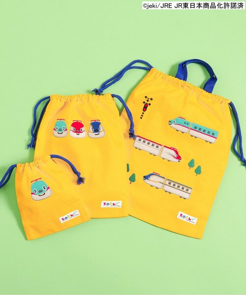 Ampersand（アンパサンド）の「【とれたんず】巾着3点セット（ポーチ・キッズ・ブルー/イエロー・FREE）」の2枚目の写真