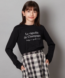 a.v.v（アーヴェヴェ）の「[100-130]ロゴプリントロンＴ（Tシャツ/カットソー・キッズ）」