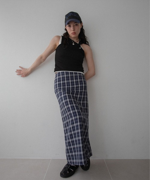 SUWDEE(スーディー)の「asymmentry tank top(タンクトップ・レディース・ホワイト/ブラック・FREE)」の9枚目の写真