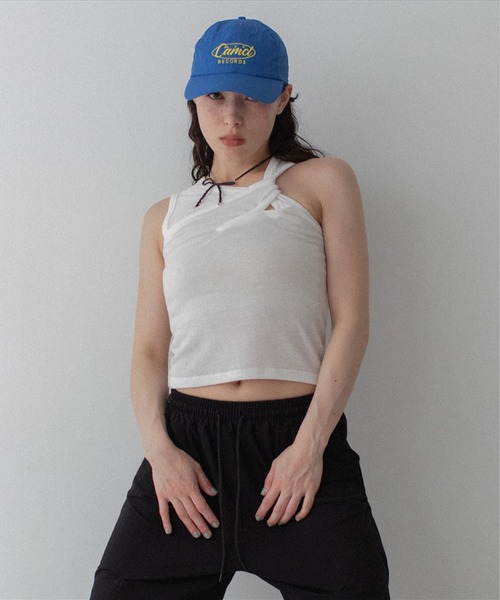 SUWDEE(スーディー)の「asymmentry tank top(タンクトップ・レディース・ホワイト/ブラック・FREE)」の8枚目の写真