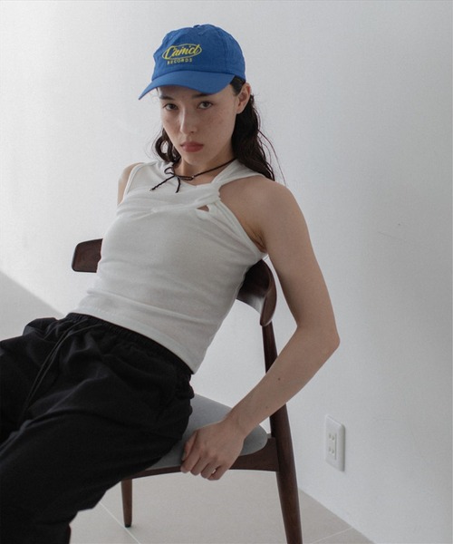 SUWDEE(スーディー)の「asymmentry tank top(タンクトップ・レディース・ホワイト/ブラック・FREE)」の6枚目の写真