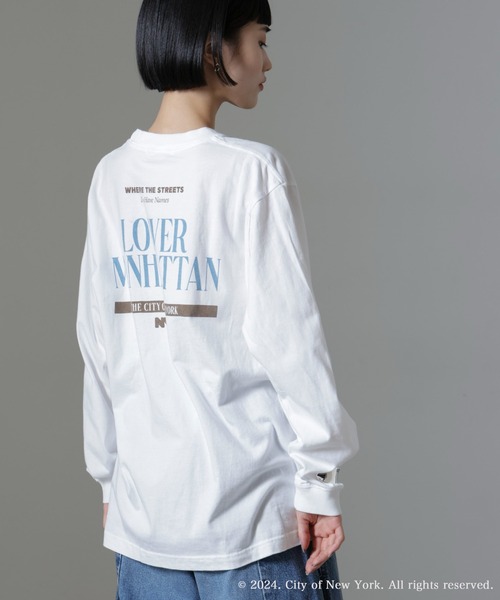 【セール】GOOD ROCK SPEED/NYC プリント ロングスリーブTシャツ ホワイト（Tシャツ/カットソー）｜GOOD ROCK SPEED（グッドロックスピード）