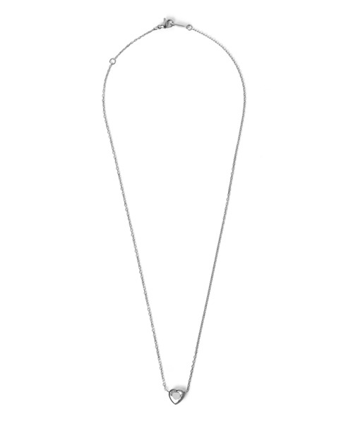 LHME（エルエイチエムイー）の「【WEB限定】“Moment”ハートストーンネックレス/クリア/サージカルステンレス（金属アレルギー対応）【LHME / エルエイチエムイー】（ネックレス・レディース・シルバー/ゴールド・45cm）」の4枚目の写真