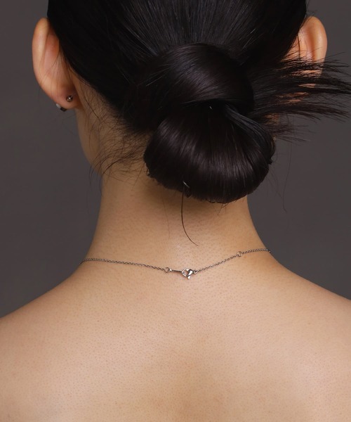 LHME（エルエイチエムイー）の「【WEB限定】“Moment”ハートストーンネックレス/クリア/サージカルステンレス（金属アレルギー対応）【LHME / エルエイチエムイー】（ネックレス・レディース・シルバー/ゴールド・45cm）」の9枚目の写真